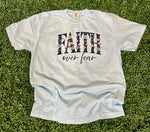 Load image into Gallery viewer, Faith over Fear on Comfort Colors Chambray
