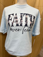 Load image into Gallery viewer, Faith over Fear on Comfort Colors Chambray
