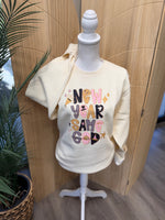 Load image into Gallery viewer, New Year Same God on LAT Natural Sweatshirt
