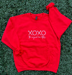 Load image into Gallery viewer, EMBROIDERED: XOXO Original Love Letters on Gildan Red
