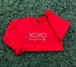 Load image into Gallery viewer, EMBROIDERED: XOXO Original Love Letters on Gildan Red
