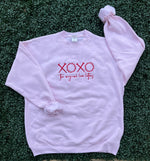 Load image into Gallery viewer, EMBROIDERED: XOXO Original Love Letters on Hanes Light Pink
