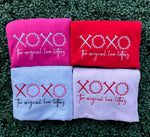 Load image into Gallery viewer, EMBROIDERED: XOXO Original Love Letters on Gildan Red
