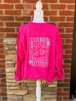 Load image into Gallery viewer, Front/Back Girl Be Too Much Esther Sweatshirt
