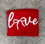 Load image into Gallery viewer, Love Bow Sleeve on Gildan Red Sweatshirt
