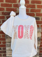 Load image into Gallery viewer, XOXO Patchwork on Cream
