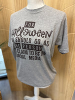 Load image into Gallery viewer, Social Media Halloween on Tultex Heather Gray
