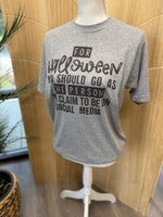 Load image into Gallery viewer, Social Media Halloween on Tultex Heather Gray
