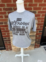 Load image into Gallery viewer, Social Media Halloween on Tultex Heather Gray
