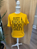 Load image into Gallery viewer, Just A Bunch of Boo Sheet on Tultex Heather Mellow Yellow
