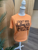 Load image into Gallery viewer, I Ghost People All Year Long on Tultex Heather Cantaloupe
