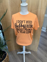 Load image into Gallery viewer, I Ghost People All Year Long on Tultex Heather Cantaloupe
