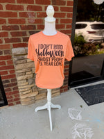 Load image into Gallery viewer, I Ghost People All Year Long on Tultex Heather Cantaloupe
