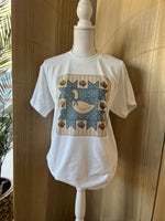 Load image into Gallery viewer, Vintage Blue Goose Quilt Block on White
