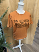 Load image into Gallery viewer, For Halloween I'm Going To Be Emotionally Stable on Tultex Heather Rust
