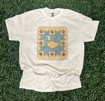 Load image into Gallery viewer, Vintage Blue Goose Quilt Block on White
