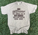 Load image into Gallery viewer, Social Media Halloween on Tultex Heather Gray
