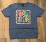Load image into Gallery viewer, PT/OT Bright Color Letters on Stone Blue
