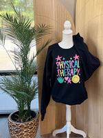 Load image into Gallery viewer, PT/OT Hand And Smiley Face on Black Sweatshirt

