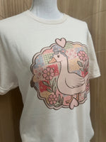 Load image into Gallery viewer, Vintage Goose Patchwork with Flowers on Cream
