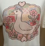 Load image into Gallery viewer, Vintage Goose Patchwork with Flowers on Cream
