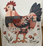 Load image into Gallery viewer, Vintage Patchwork Hen on Cream
