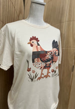 Load image into Gallery viewer, Vintage Patchwork Hen on Cream
