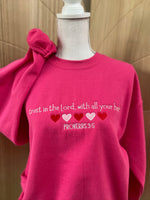 Load image into Gallery viewer, EMBROIDERED: Trust In The Lord on Gildan Heliconia
