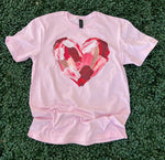 Load image into Gallery viewer, Brushstroke Heart on Gildan Softstyle Light Pink
