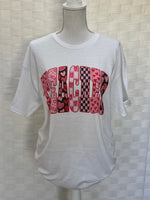 Load image into Gallery viewer, Valentine's Day Patterned TEACHER on White
