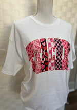 Load image into Gallery viewer, Valentine's Day Patterned TEACHER on White

