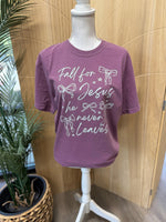 Load image into Gallery viewer, Fall For Jesus Bows on Comfort Colors Berry or Yam
