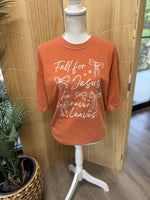 Load image into Gallery viewer, Fall For Jesus Bows on Comfort Colors Berry or Yam
