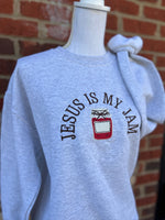Load image into Gallery viewer, EMBROIDERED: Jesus Is My Jam on Ash Gray
