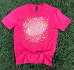 Load image into Gallery viewer, Pink Out Football on Gildan Softstyle Heliconia
