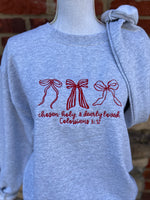 Load image into Gallery viewer, EMBROIDERED: Chosen, Holy, And Dearly Loved on Ash Gray
