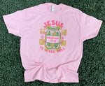 Load image into Gallery viewer, Jesus Is A Big Dill on Jerzees Pink
