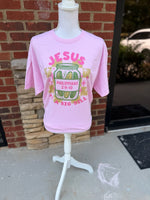 Load image into Gallery viewer, Jesus Is A Big Dill on Jerzees Pink
