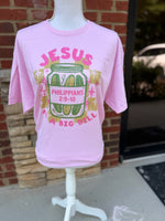 Load image into Gallery viewer, Jesus Is A Big Dill on Jerzees Pink

