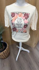 Load image into Gallery viewer, I Sought The Lord Vintage Floral on Cream
