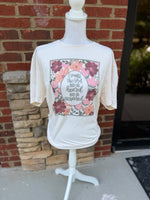 Load image into Gallery viewer, I Sought The Lord Vintage Floral on Cream
