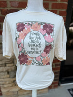 Load image into Gallery viewer, I Sought The Lord Vintage Floral on Cream
