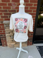 Load image into Gallery viewer, I Sought The Lord Vintage Floral on Cream
