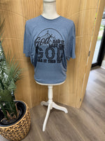 Load image into Gallery viewer, God Has It This Time on Softstyle Heather Indigo

