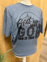 Load image into Gallery viewer, God Has It This Time on Softstyle Heather Indigo
