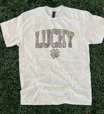 Load image into Gallery viewer, Camo Print LUCKY on Ash Gray
