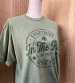 Load image into Gallery viewer, Everybody In The Pub Gettin' Tipsy Green on Tultex Heather Green
