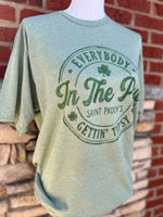 Load image into Gallery viewer, Everybody In The Pub Gettin' Tipsy Green on Tultex Heather Green
