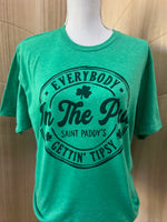 Load image into Gallery viewer, Everybody In The Pub Gettin' Tipsy Black on Tultex Heather Kelly
