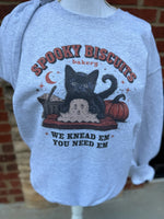 Load image into Gallery viewer, Spooky Biscuits Bakery on Ash Gray
